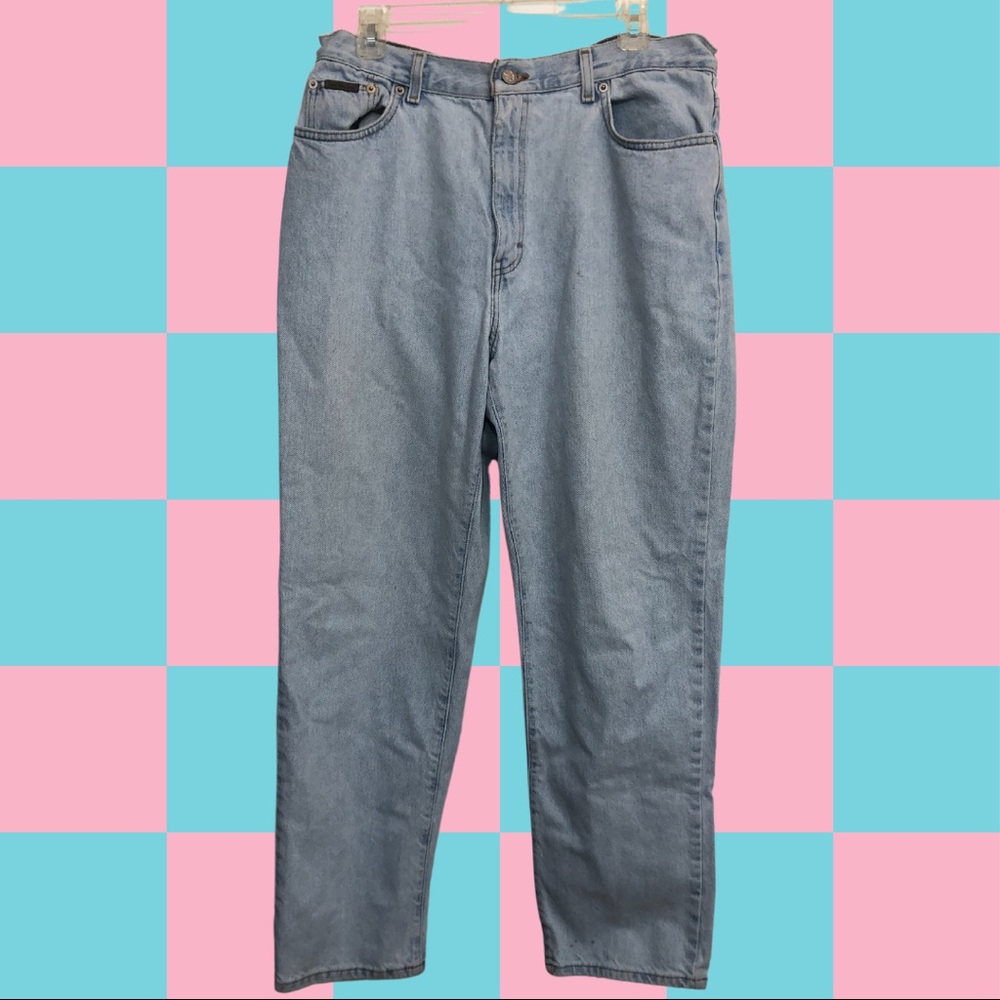 Vintage Calvin Klein light wash denim mom jeans